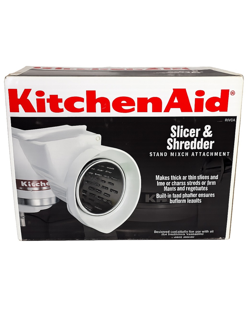 KitchenAid RVSA Slicer & Shredder Stand Mixer Attachment White EUC
